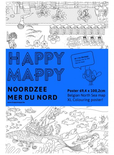 Happy Mappy Mer du Nord (poster à colorier)
