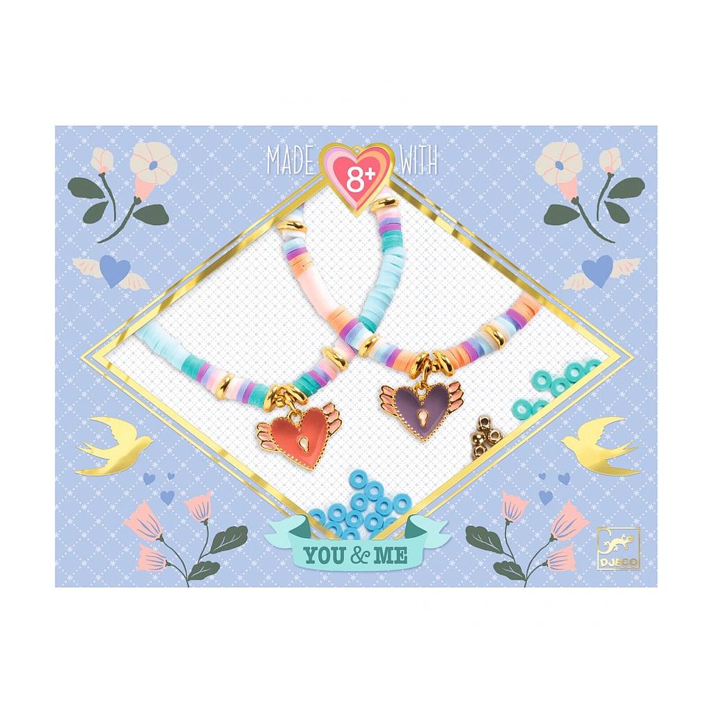 Kit 2 Bracelets Heishi Coeurs 