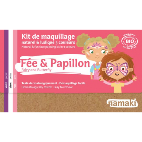 Kit De Maquillage Naturel 3 Couleurs Fée & Papillon Namaki