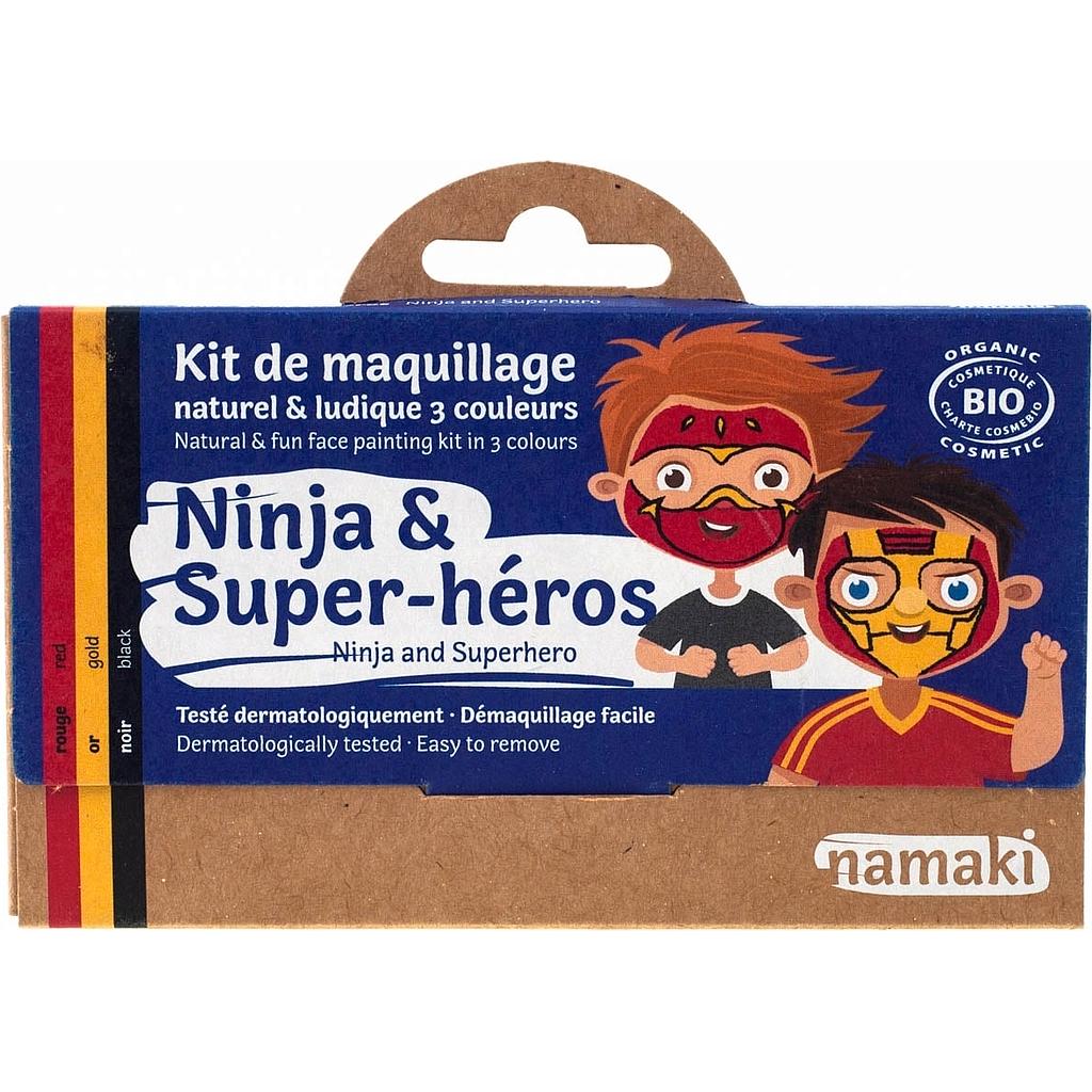Kit De Maquillage Naturel 3 Couleurs Ninja & Super-héros
