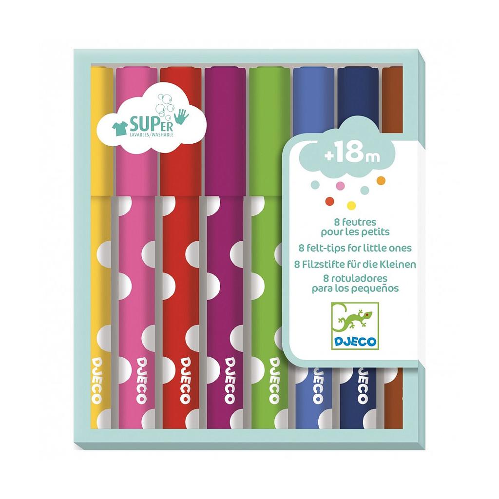 [DJ-0019] Les couleurs - 8 feutres pour les petits