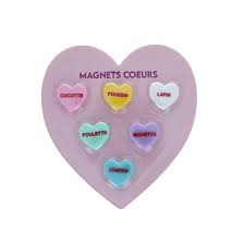 Magnets Coeurs x6