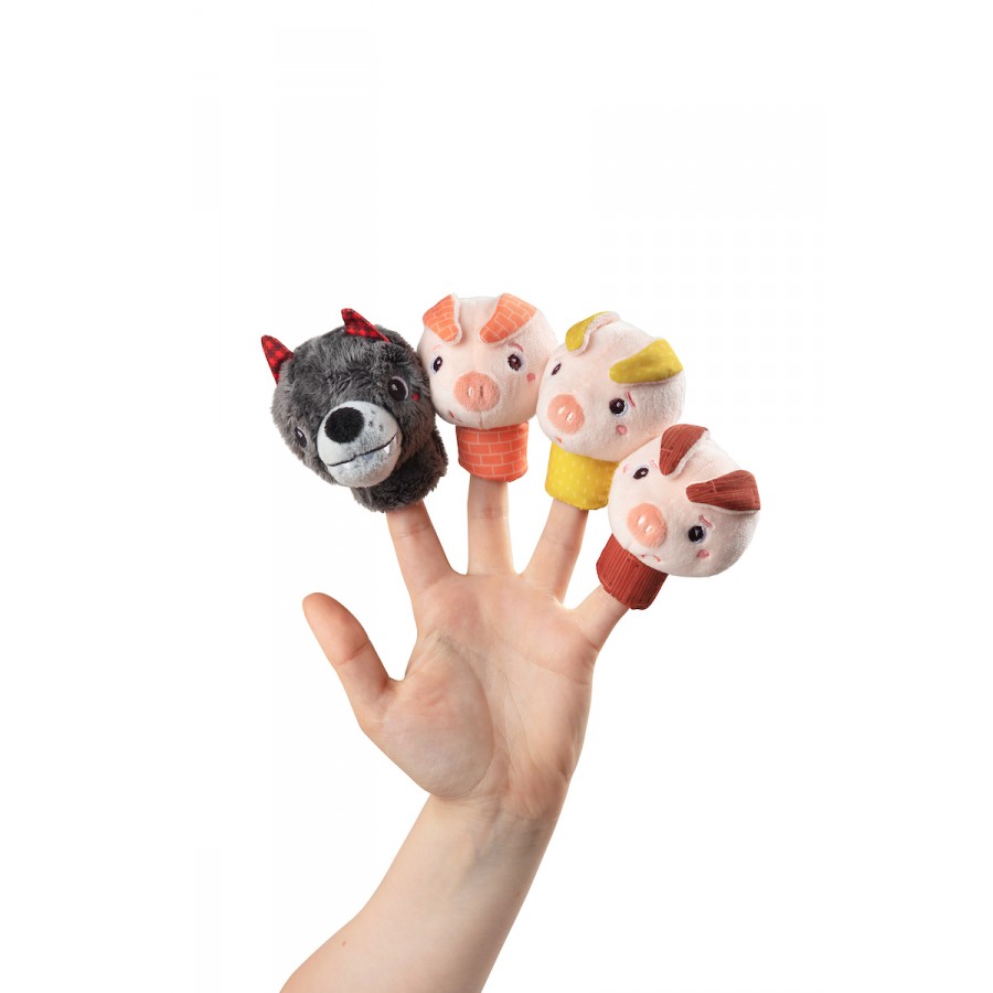 Marionnettes à doigts 3 Petits Cochons Lilliputiens