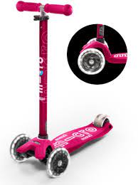 Maxi Micro Deluxe Shocking Pink LED (trottinette)