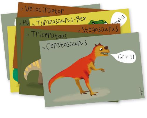 Mes invitations dinosaures