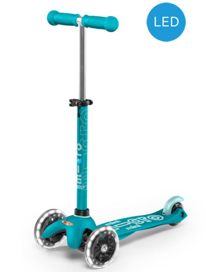 Mini Micro Deluxe Aqua LED (trottinette)