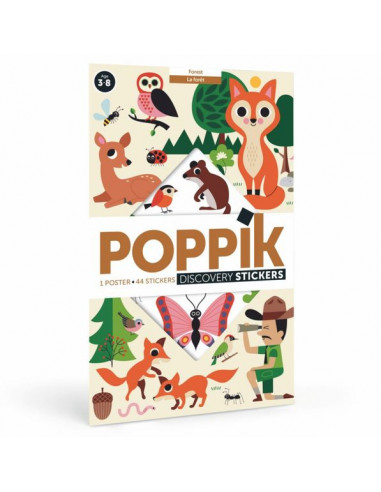 [PO-2245] Poster Stickers repositionnables La forêt Poppik