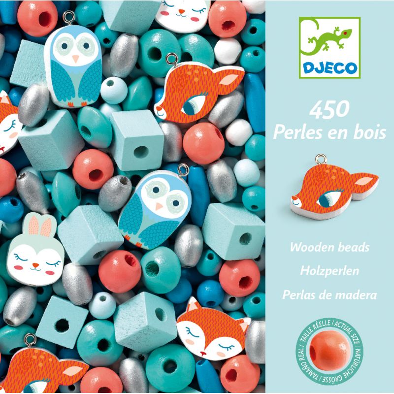 Perles en bois - petits animaux