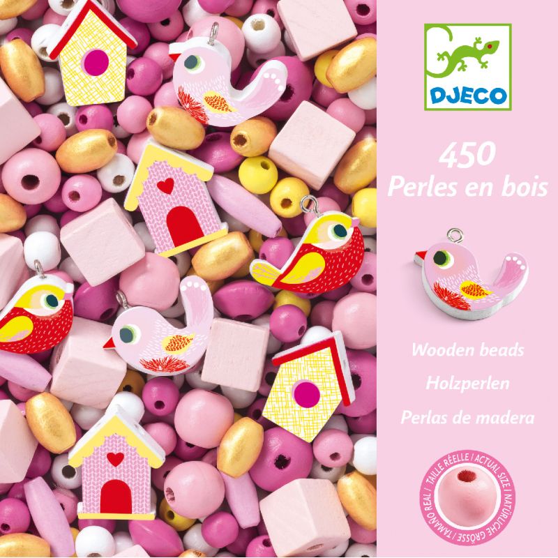 Perles en bois Oiseaux - Djeco
