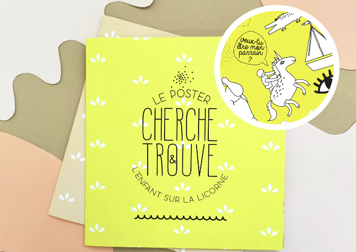 Poster Cherche et Trouve Veux-tu être mon Parrain ?