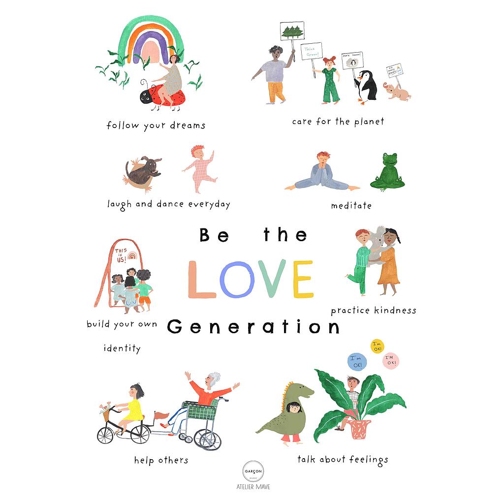 Poster Love Generation Garçon Milano  50 x 70