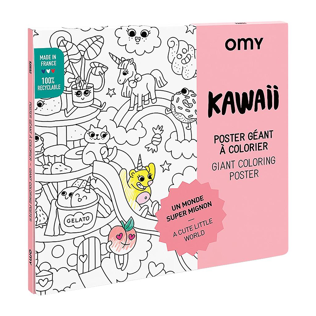 Poster géant à colorier Kawaïï Omy