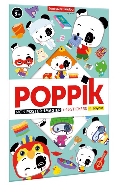 Poster Joue avec Gadou 43 Stickers Repositionnables Poppik