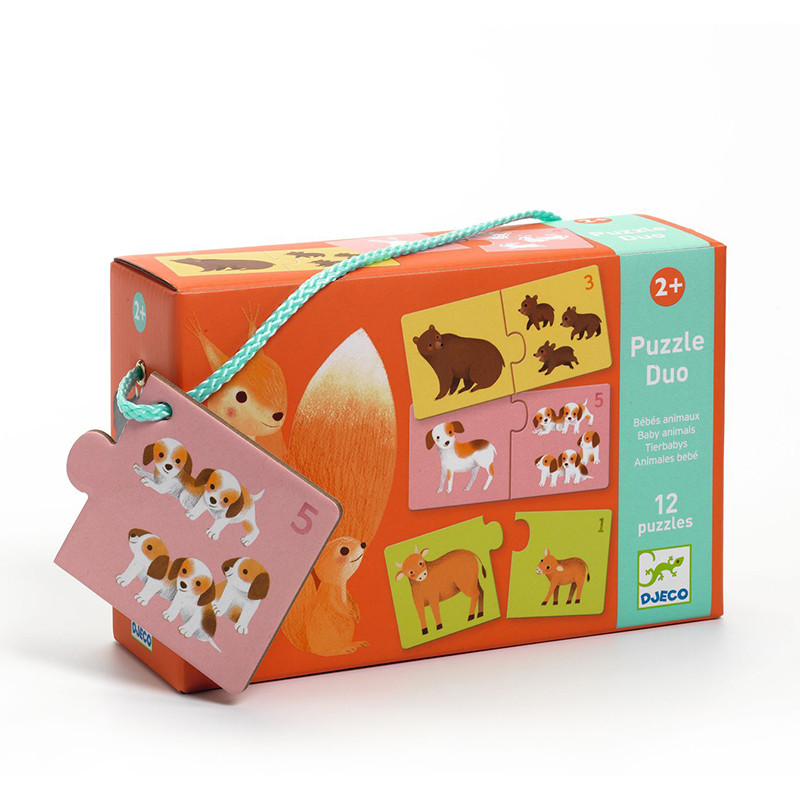 Puzzle Duo Bébés animaux Djeco
