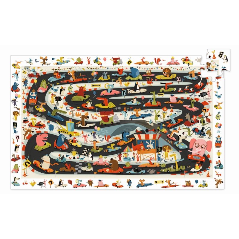 Puzzle Observation Rallye automobile 54 pcs