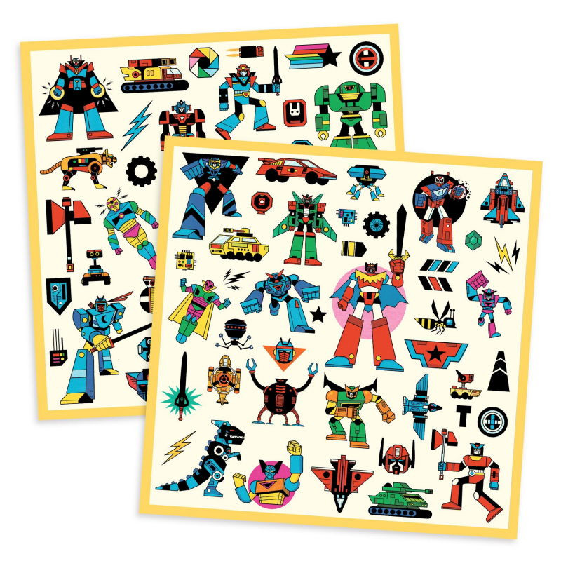 Stickers Métallisés Robots