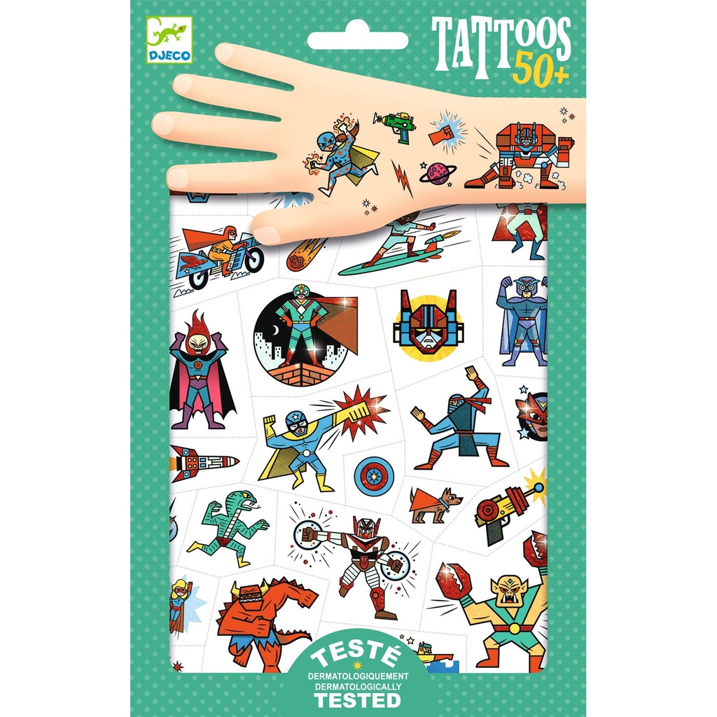 [DJ-6141] Tatouages Heroes Vs Villains Djeco