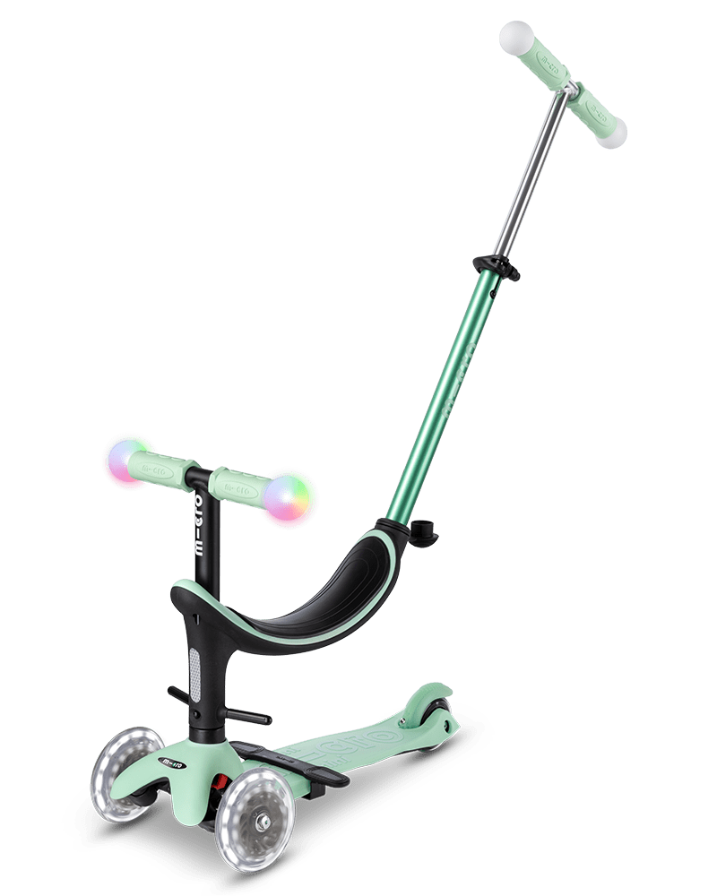 Trottinette Micro Mini2Grow Deluxe Magic LED Mint