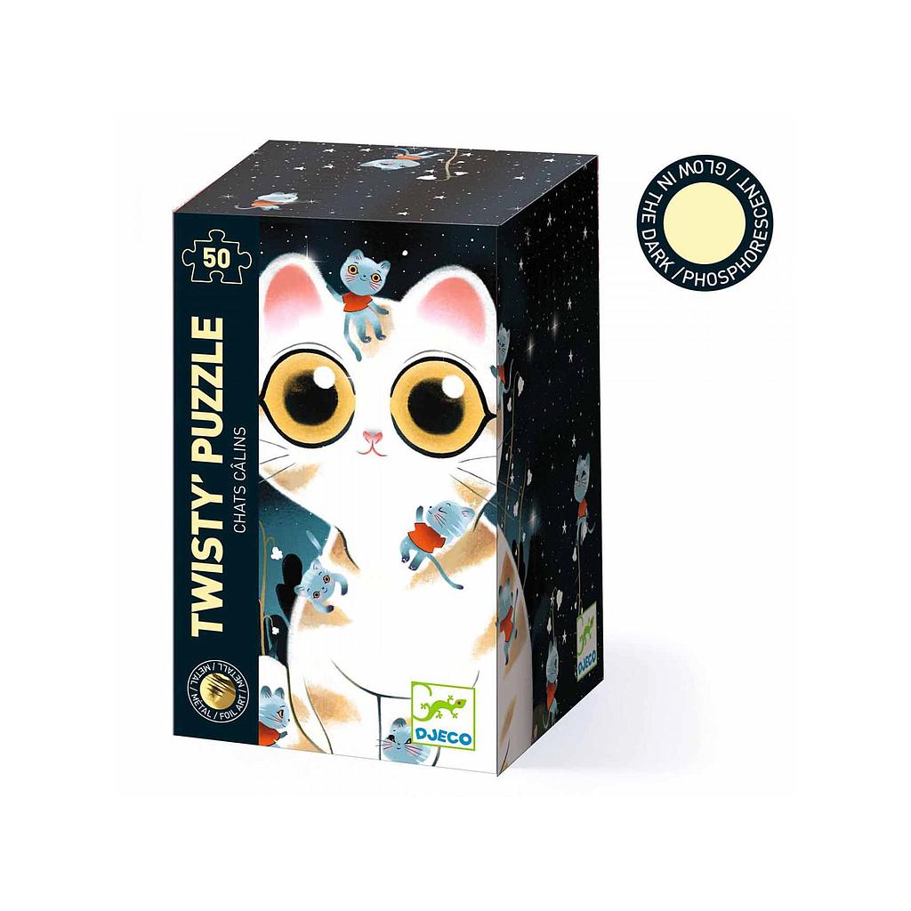 Wizzy Puzzle Phosphorescent Chats Câlins 50 pcs Djeco