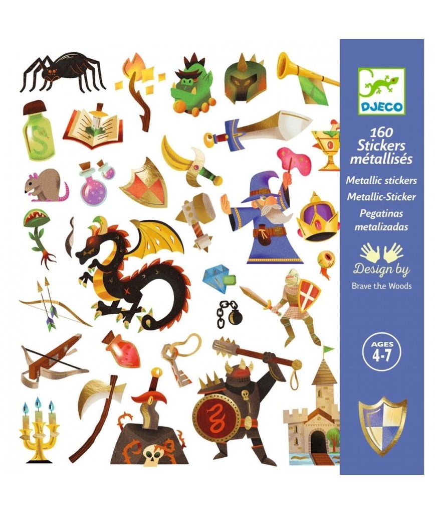 Stickers métallisés Médiéval Fantastique Djeco