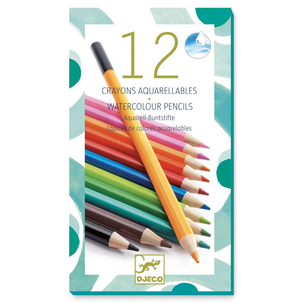 12 crayons aquarellables Djeco