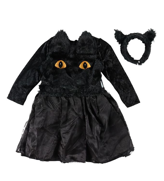 Robe Chat noir et Serre-tête 4-6 ans