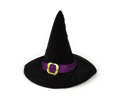 Chapeau de sorcier Velours Mauve & Noir