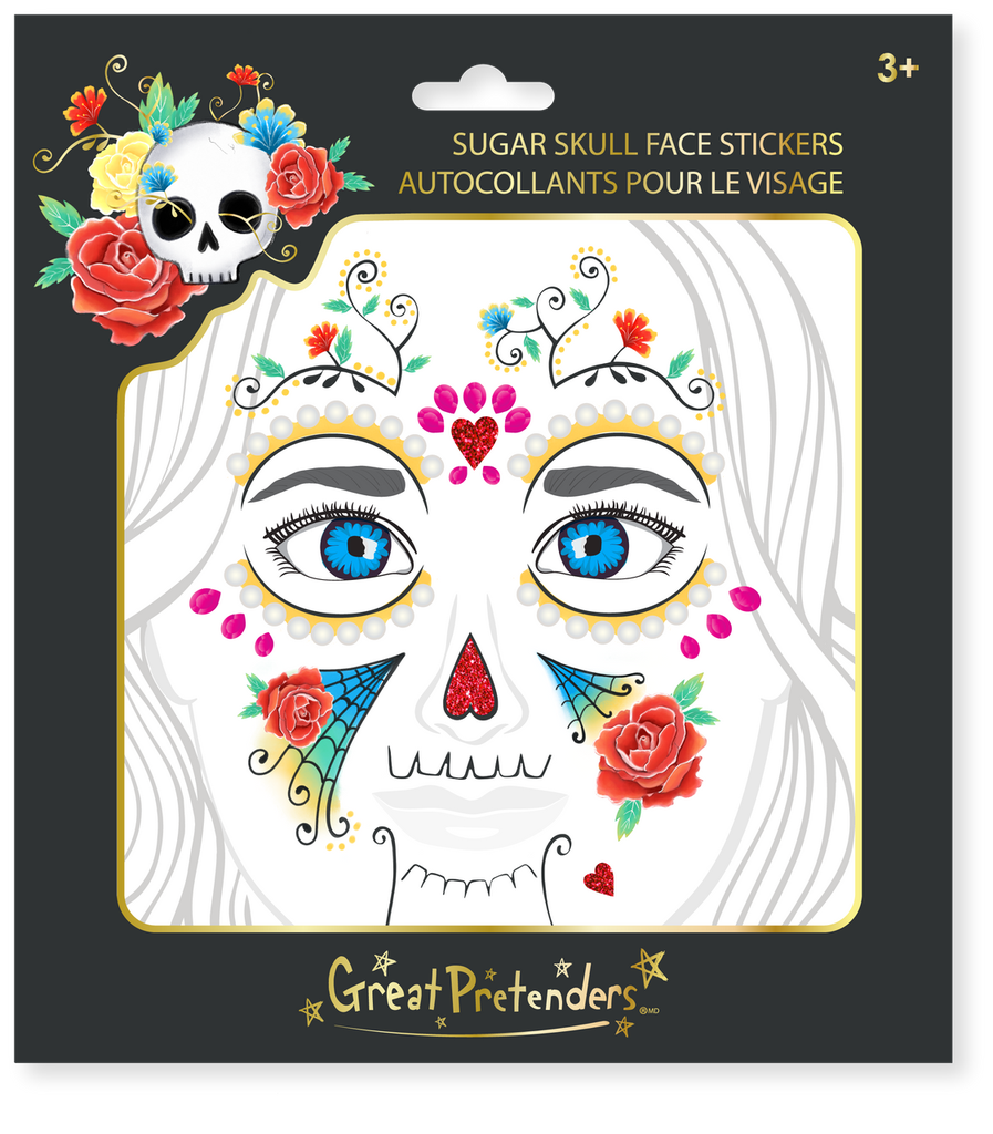 Autocollants pour le visage Sugar Skull