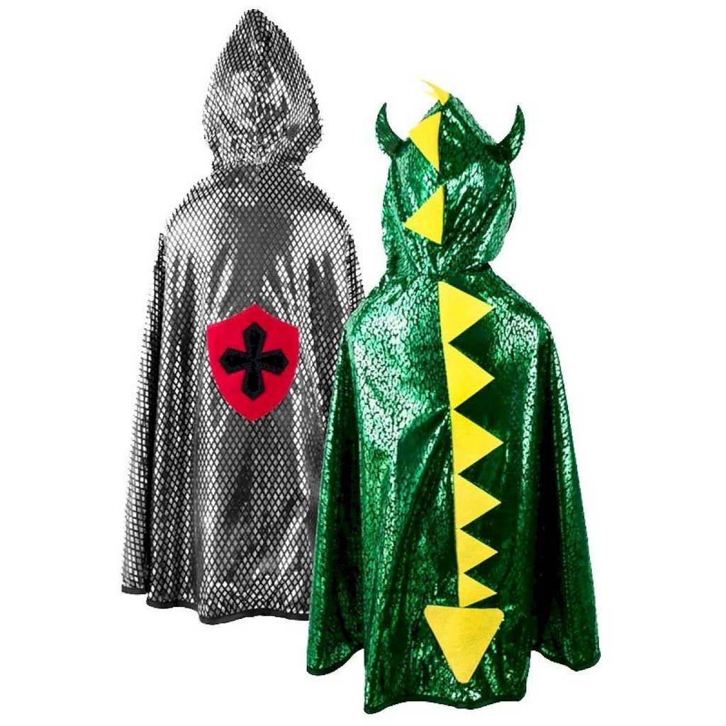Cape réversible Dragon Chevalier 5-6 ans