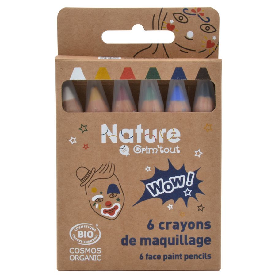 6 Crayons de maquillage Nature by Grim'tout