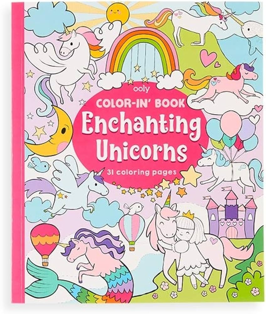 Coloring Book - Enchanting Unicorns  