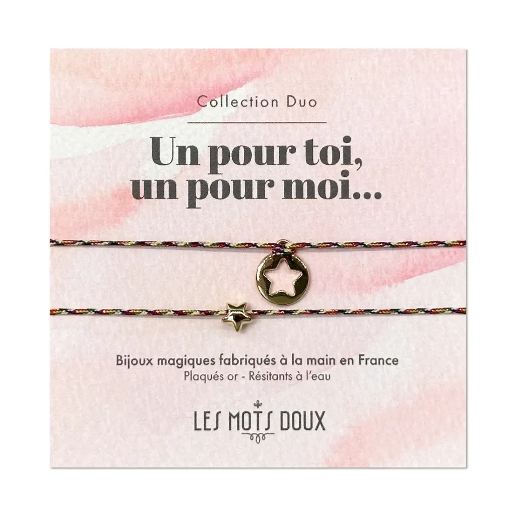 Bracelet Duo étoile Les mots doux