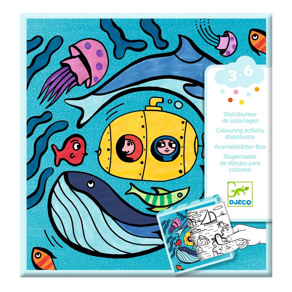 Distributeur de coloriage Océan Djeco
