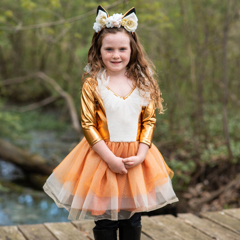 Robe de renard avec coiffe 3-4 ans