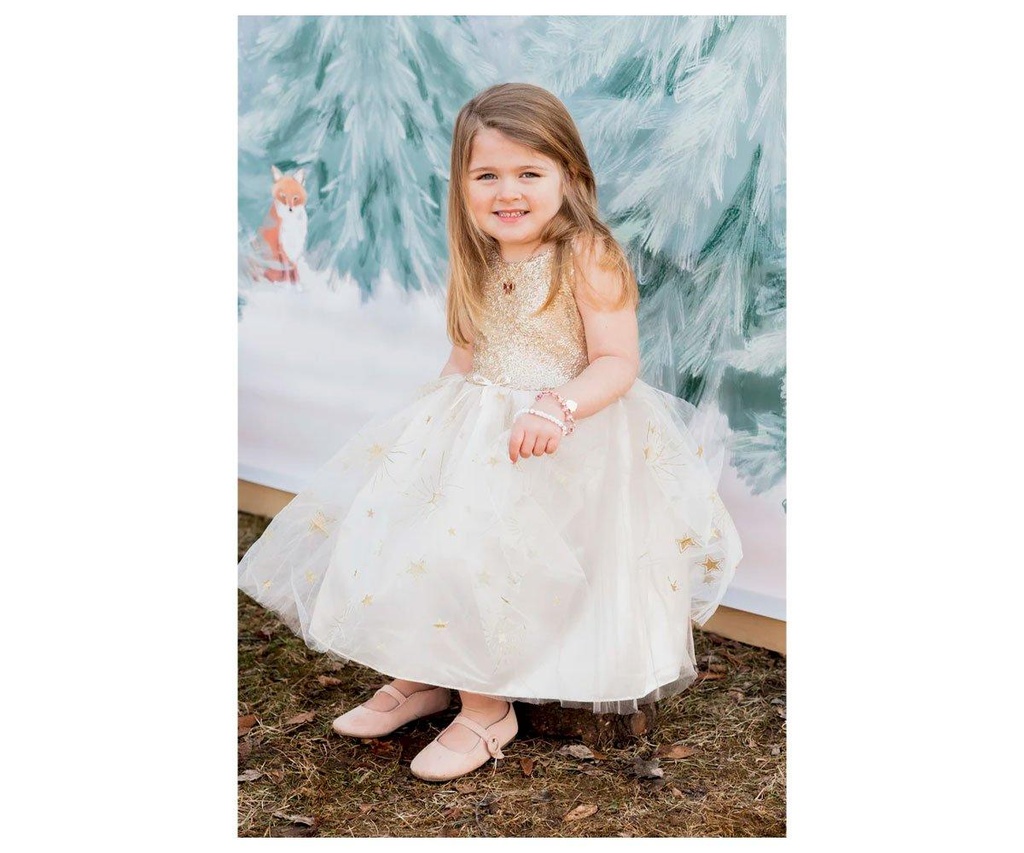 Golden Glam Party Dress 5-6 ans