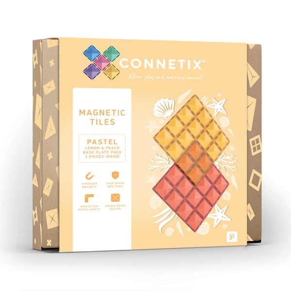 Connetix Pastel Lemon & Peach Base plate