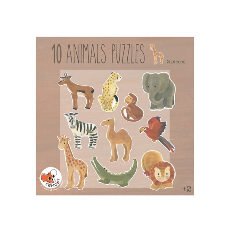 Puzzle 10 animaux - 2pcs
