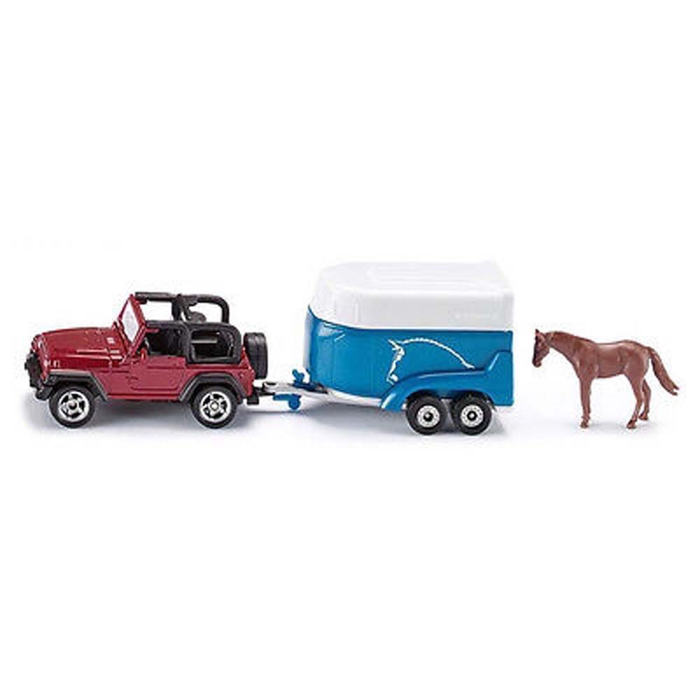Jeep avec remorque de chevaux 