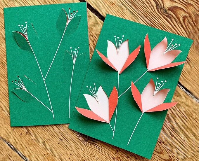 Fold Out Lillies Card