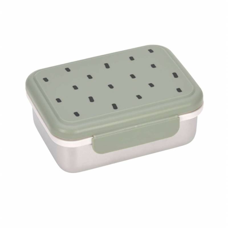 Boîte à tartines Inox Happy Prints Olive