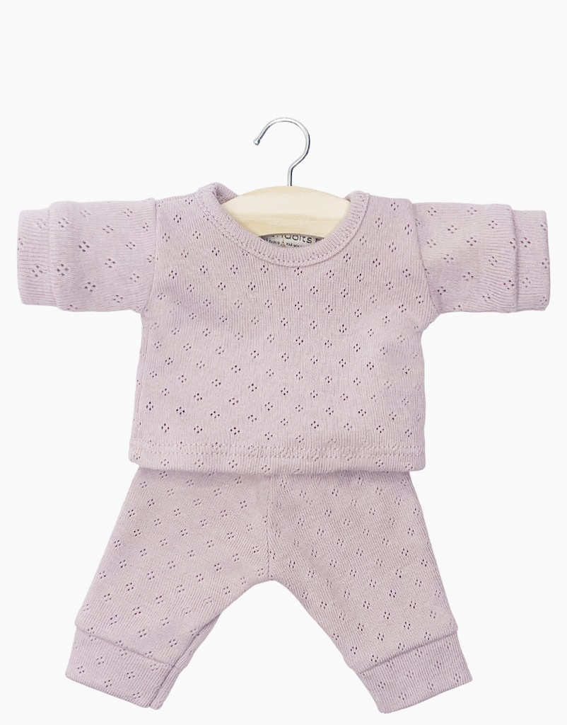 Pyjama Morgan en pointillé rose orchidée - Babies Minikane