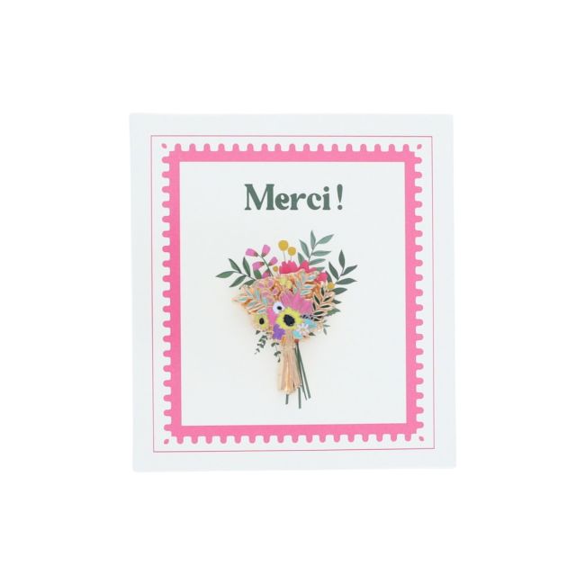 Pin's merci bouquet