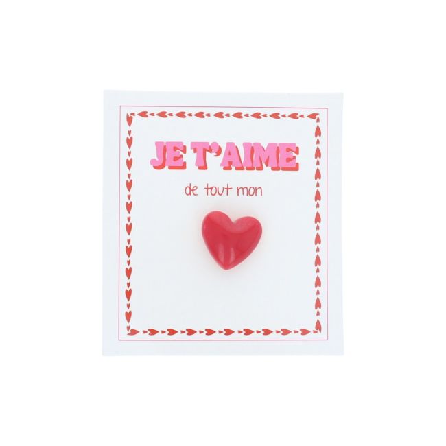 [LE-8977] Pin's Je t'aime de tout mon coeur 
