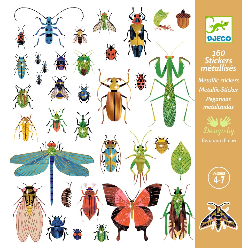 [DJ-2822] Stickers métallisés microcosmos 160pcs
