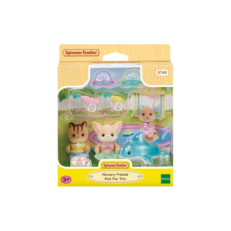 Le trio des bébés à la piscine Sylvanian Families