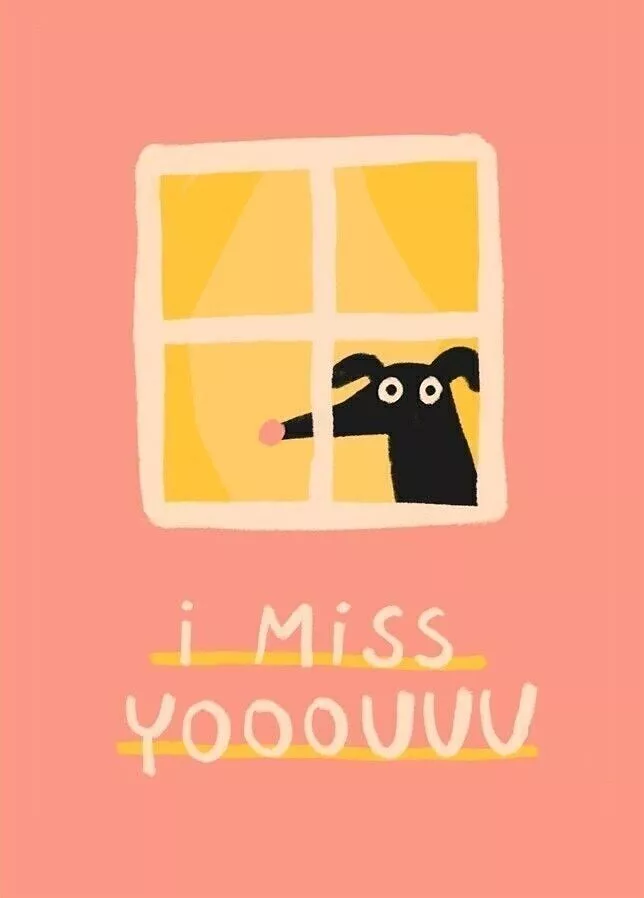 Carte postale I Miss Yooouuu Slinga Illustration
