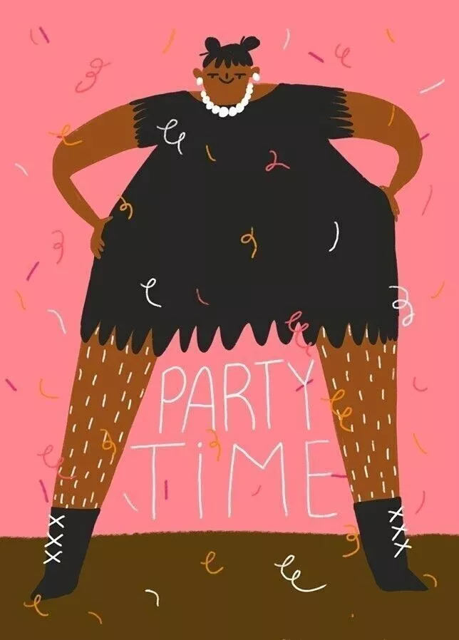 Carte postale Party Time Slinga Illustration