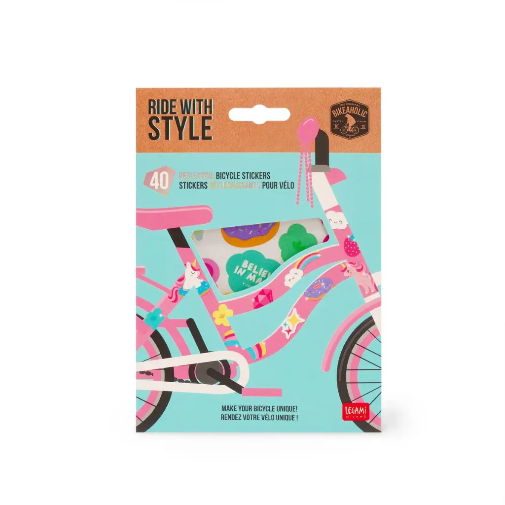 Stickers réfléchissants pour vélo Licorne - Legami