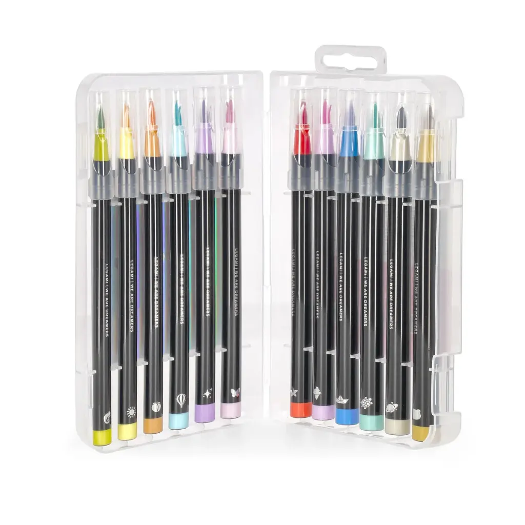 Set de 12 feutres pinceaux pastels - Legami 