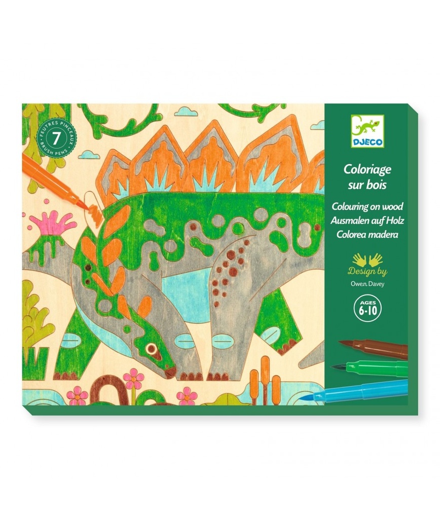 Coloriage sur bois Dino World